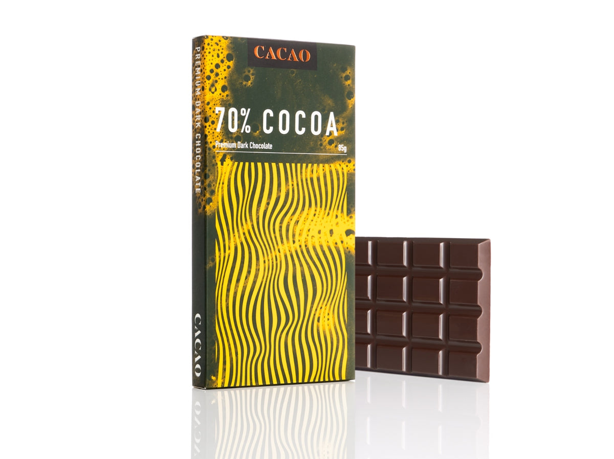70% Cocoa Dark Chocolate Bar | Premium Chocolate | CACAO Handmade ...